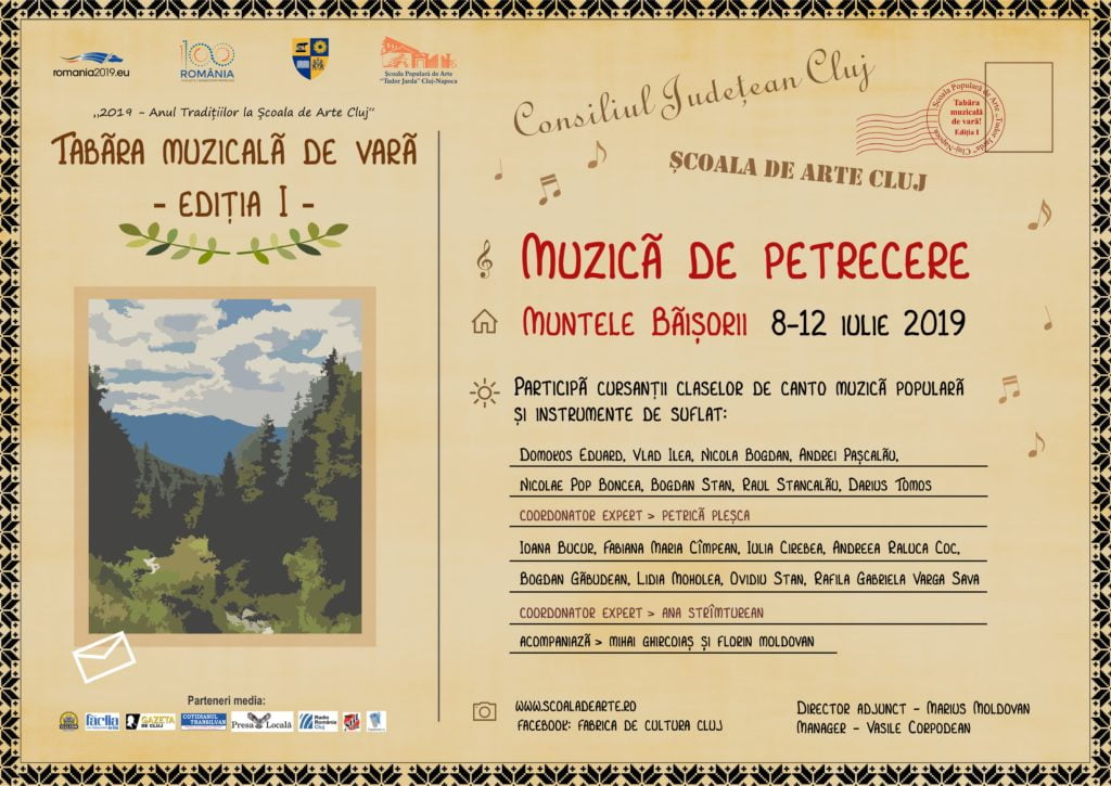 Prima ediţie a Taberei Muzicale de Vară a Şcolii de Arte Cluj-Napoca se va organiza în staţiunea Muntele Băişorii