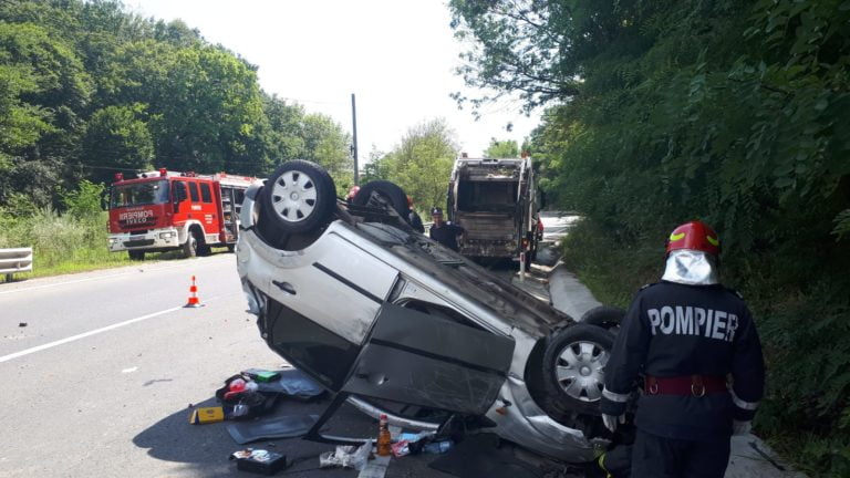VIDEO de la accidentul de vineri, de la Fornădie, de pe DN76!