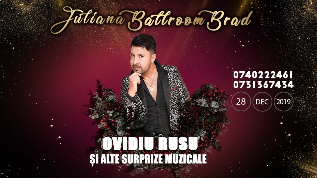 Petrecere de Crăciun cu Ovidiu Rusu, la cea mai tare sală din Apuseni, Juliana Ballroom Brad !