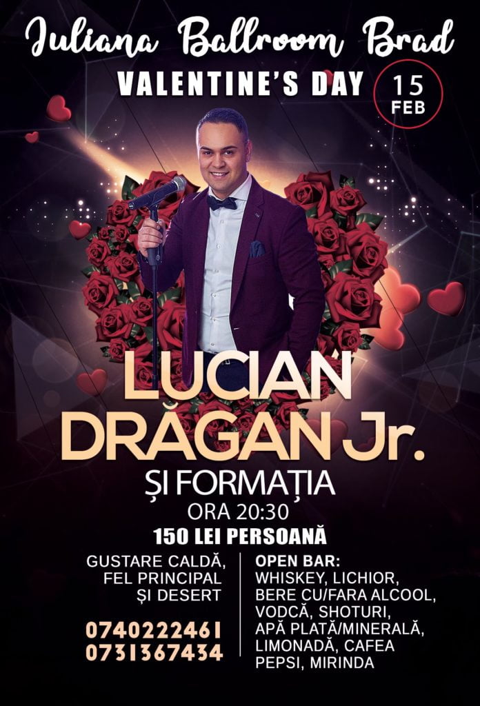 Petrecere cu Lucian Drăgan Jr. de Valentine’s Day în Brad