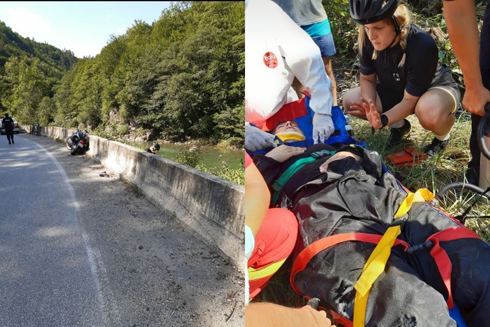 O femeie rănită grav în Sălciua, pe DN 75, în urma unui accident de motocicletă!
