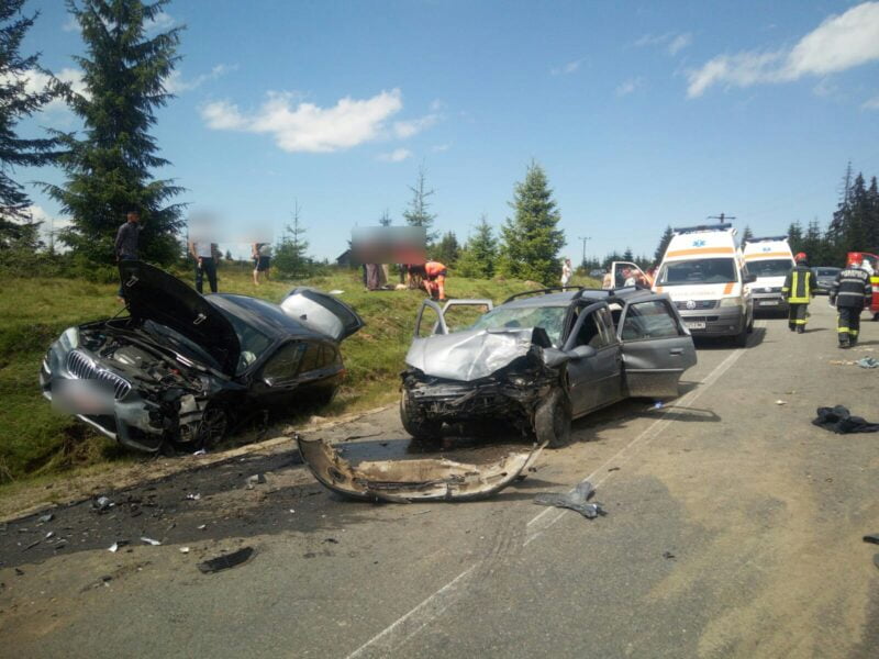 (VIDEO) Accident grav pe DN1R Huedin – Albac, în Dealul Negru! A fost chemat şi un elicopter SMURD!