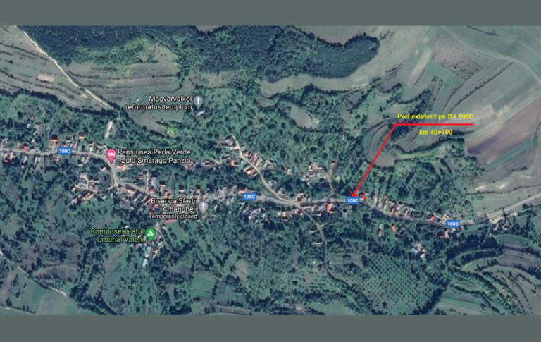 Consiliul Județean Cluj va reconstrui podul din satul Văleni, comuna Călățele