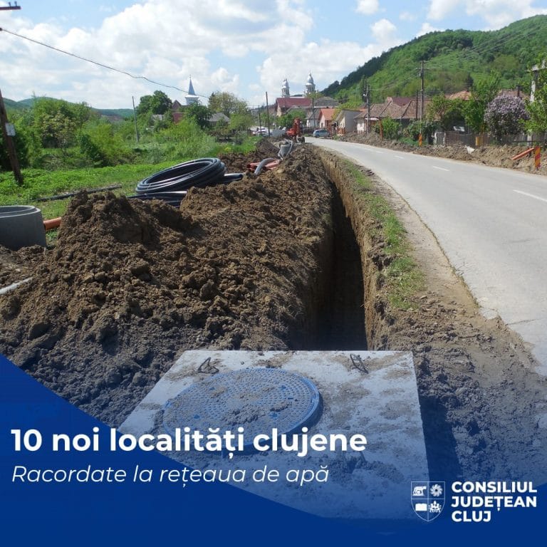 Zece noi localități clujene vor avea rețele publice de apă! Din Apuseni, comunele Gilău și Căpușu Mare