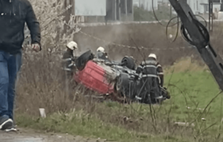 (VIDEO) Accident la intrarea în Beiuș, dinspre Oradea
