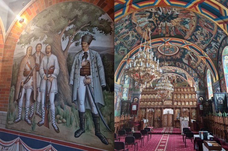 (EXCLUSIV) Cum arată picturile noi din Biserica cu tricolor de la Țebea?