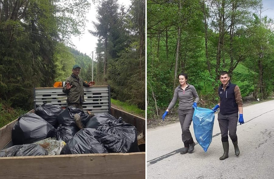 Acțiune de ecologizare în Valea Ierii: Au fost colectați zeci de saci cu gunoaie