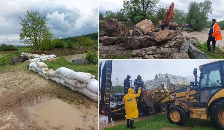 Lucrări hidrotehnice de urgență pe cursul Crișului Negru efectuate de Apele Române Crișuri