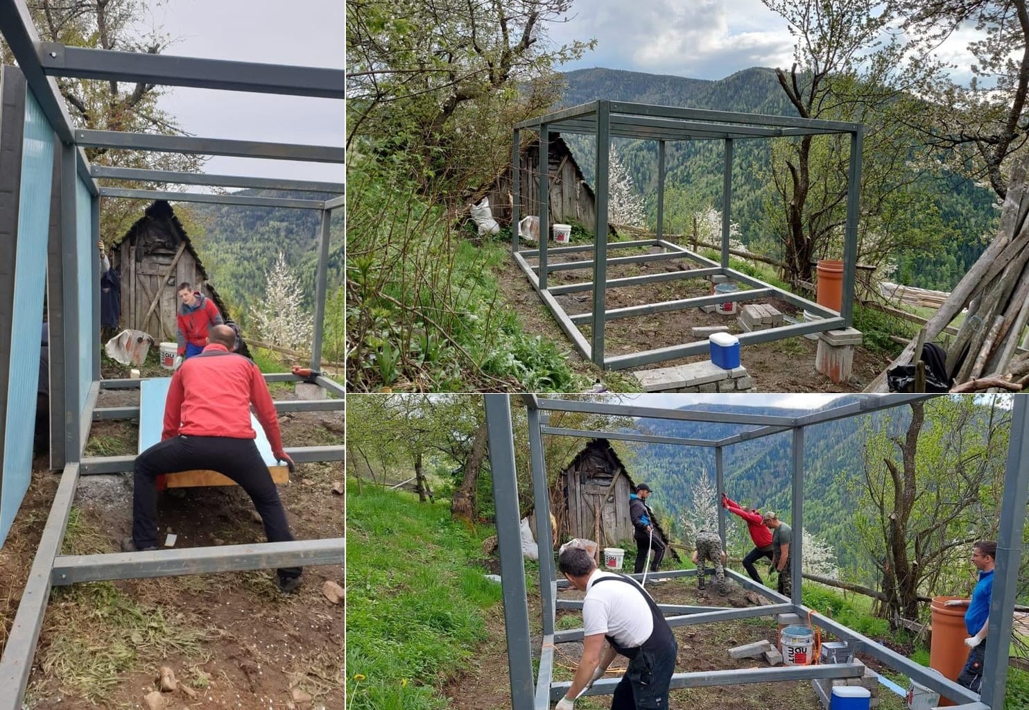 Voluntarii CERT Transilvania i-au construit o casuță unei vârstnice din Măguri Răcătău