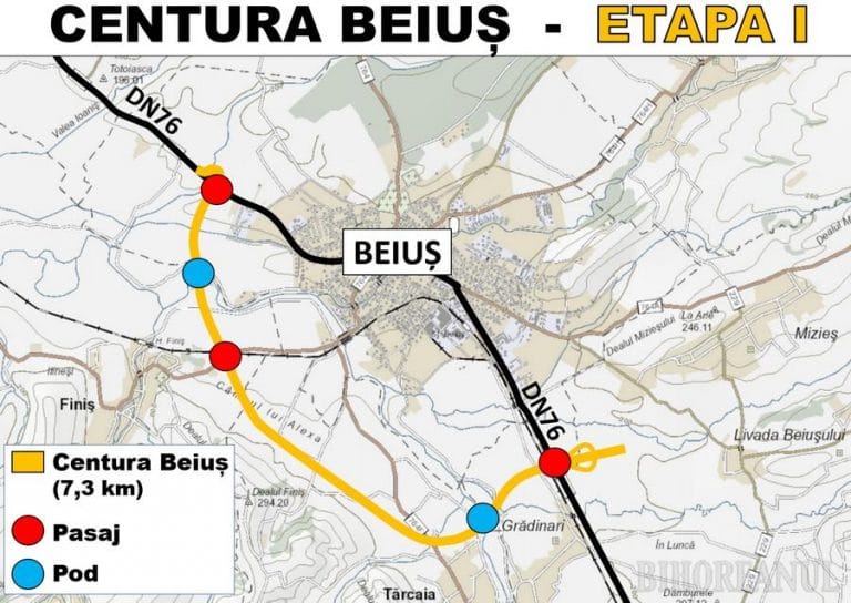 Ministerul Transporturilor a emis autorizația pentru construirea Centurii Beiuș pe DN 76 Deva-Oradea