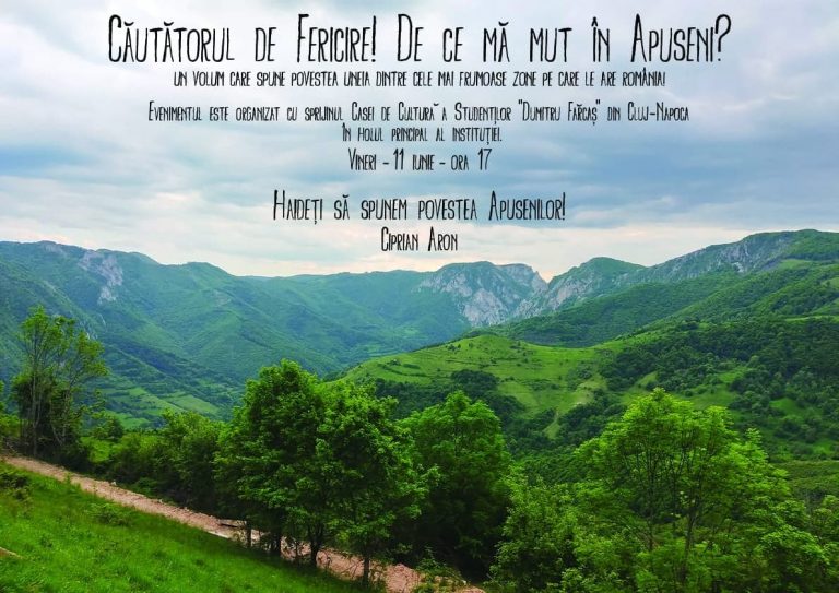 Lansare de carte: Căutătorul de Fericire! De ce mă mut în Apuseni?