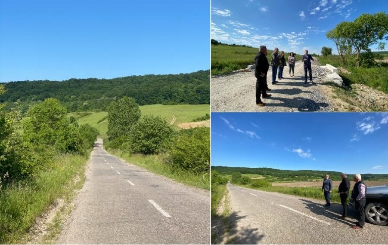 Continuă reabilitarea drumului între comunele Hidișelu de Sus și Husasău de Tinca