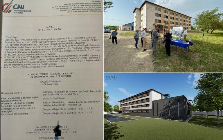 Proiectul Centrului Balneologic din Ștei, în valoare 27.998.115 de lei, începe să prindă rădăcini