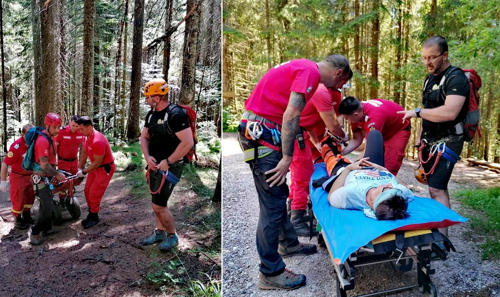 O femeie a fost salvată de Salvamont Salvaspeo Bihor în Cetățile Ponorului
