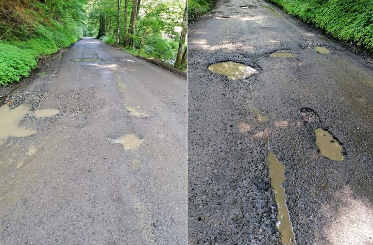 DJ 707 – limită judeţ Arad – Căzăneşti – Vaţa de Jos (DN 76) arată ca după război: Mai degrabă drum de car, decât de mașină!