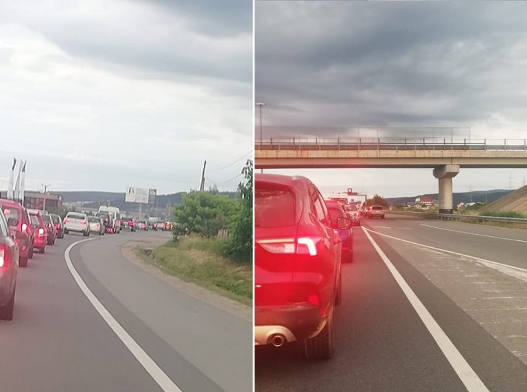 Trafic INFERNAL pe DN1 E60, în Cluj: „Am făcut 80 de minute între Gilău și Cluj-Napoca! Bătaie de joc!”
