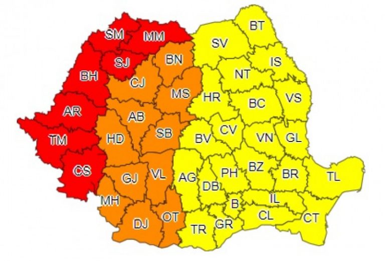 Cod ROȘU de caniculă în Crișana, cod PORTOCALIU de caniculă în Munții Apuseni!