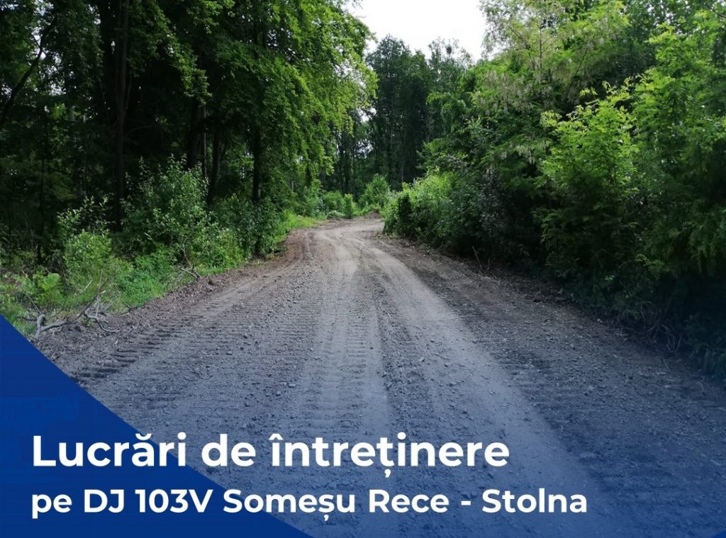 Consiliul Județean Cluj a demarat lucrări de întreținere pe DJ 103V Someșu Rece – Stolna
