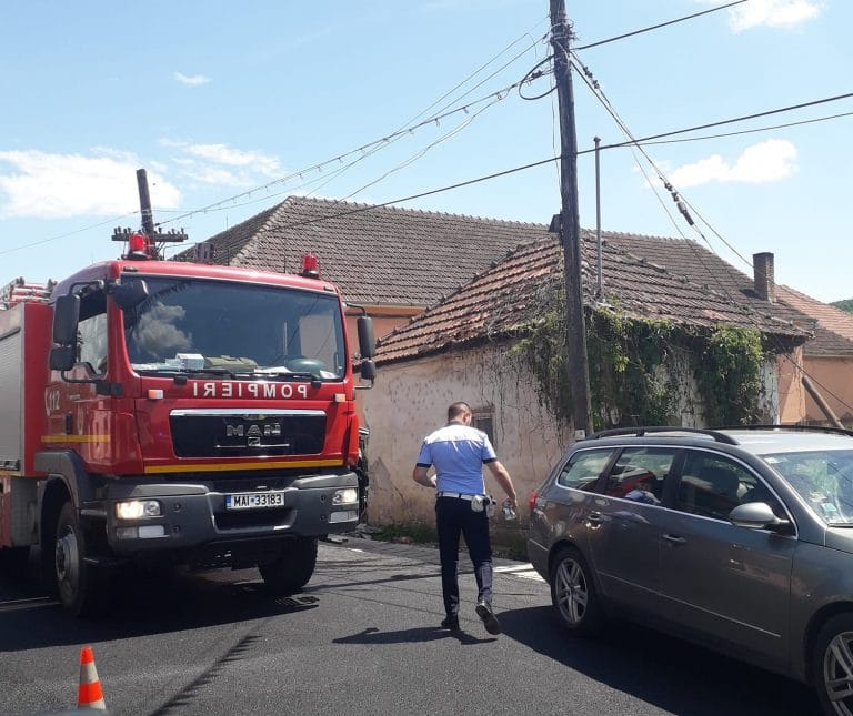 Accident pe DN 76, în Răbăgani, lângă primărie!