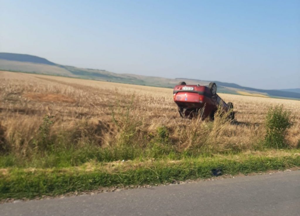 Accident rutier pe DJ 107H, la ieșirea din Galda de Jos spre Cricău