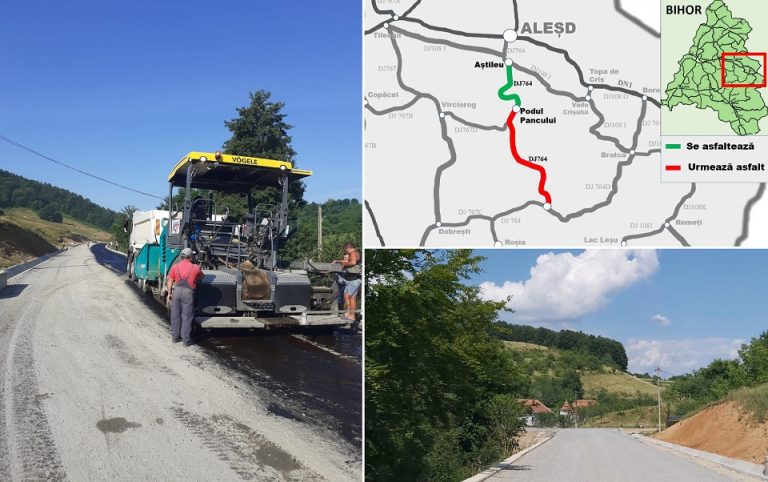 Ilie Bolojan: A început asfaltarea DJ 764 în Aștileu! Din 2022 se va circula pe asfalt, pe această scurtătură între Aleșd și Beiuș!