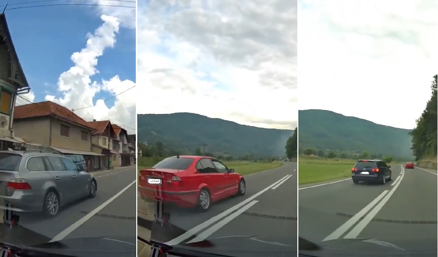 (VIDEO) Niște inconștienți puteau produce tragedii pe DN1 E60 Cluj-Oradea: Regulile de circulație sunt străine pentru șmecheri!