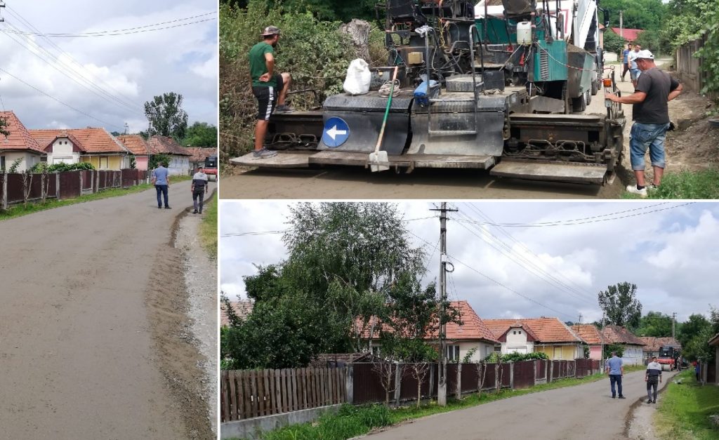 Consiliul Județean Cluj a finalizat așternerea stratului de balast stabilizat pe drumul județean 103G Podeni – DN 75
