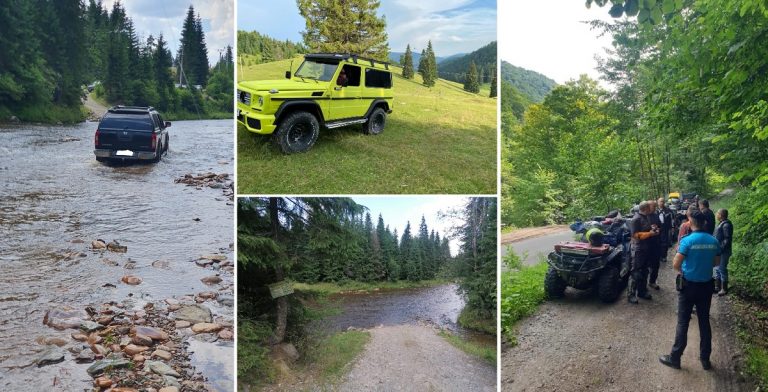 Rangerii din Parcul Natural Apuseni și jandarmii au amendat nesimțiții care circulă cu mașini 4×4 pe pajiștile din Apuseni
