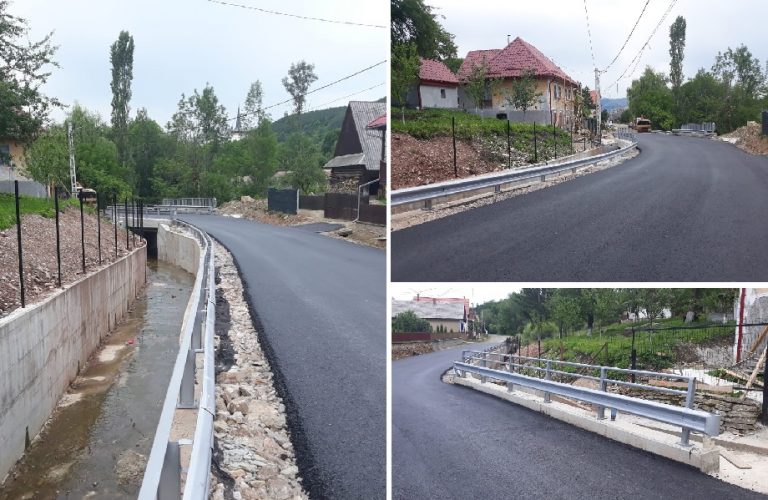 Consiliul Județean Cluj a finalizat construcția podului din Văleni, comuna Călățele