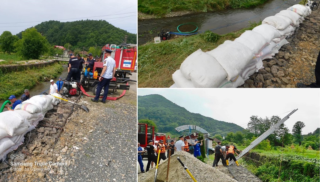 Exercițiu de simulare pentru intervenții în caz de inundații pe Valea Bucureșci, la confluența cu Valea Cornet