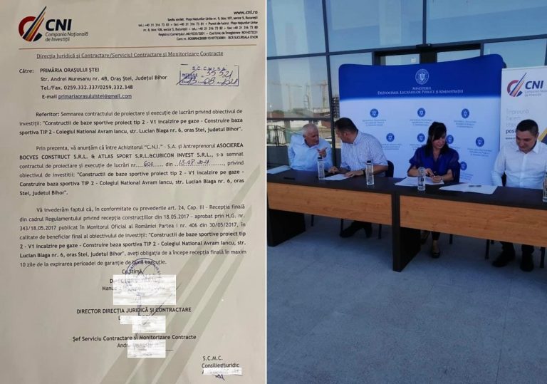 Iulian Balaj a semnat contractul de proiectare și execuție a noii baze sportive de la Colegiul Național Avram Iancu Ștei