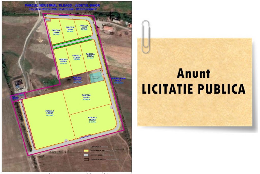 A fost lansată licitația pentru ocuparea Parcului Industrial Tileagd