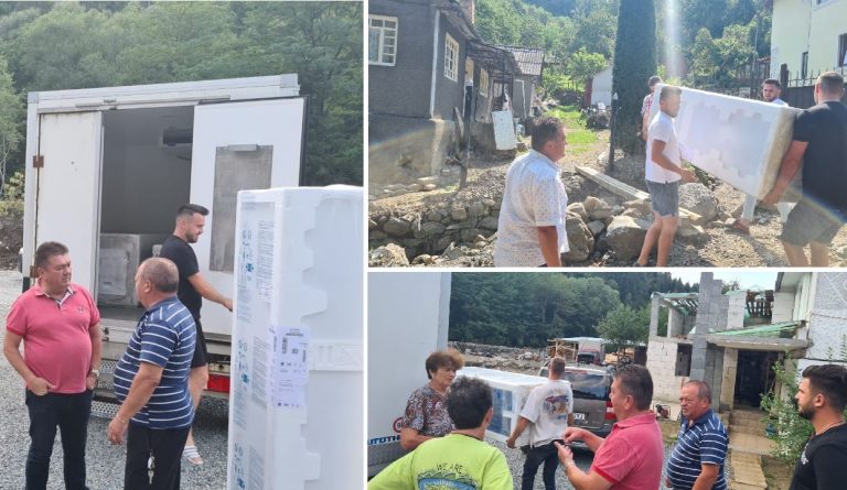 Cristian Dan Pasca: Am finalizat distribuirea a 8 combine frigorifice Indesit noi, pentru victimele inundațiilor