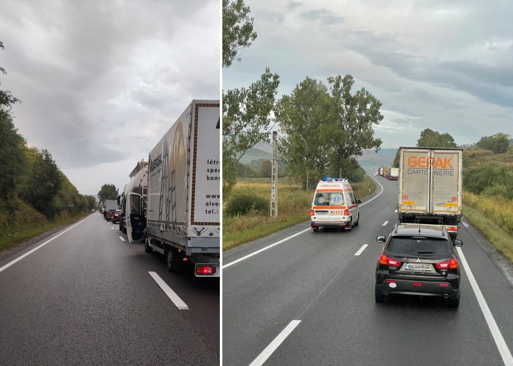Circulaţia rutieră pe DN1 E60 Huedin – Aleșd este blocată: Accident rutier în Bologa soldat cu doi răniți!