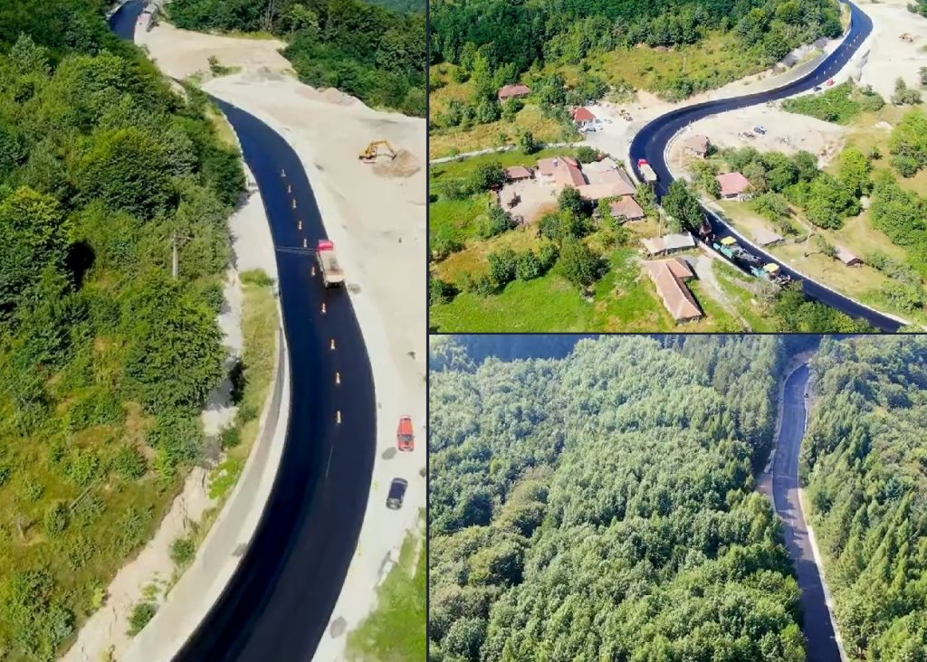 (VIDEO) Lucrare spectaculoasă finalizată pe DN76, în zona Groși, sector Lunca-Vârfuri!
