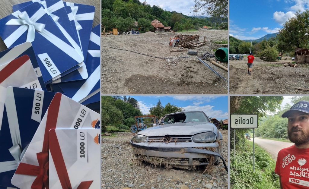 Zece familii din Ocoliș care au fost afectate de inundațiile din vară, au fost ajutate de campania CERT Transilvania