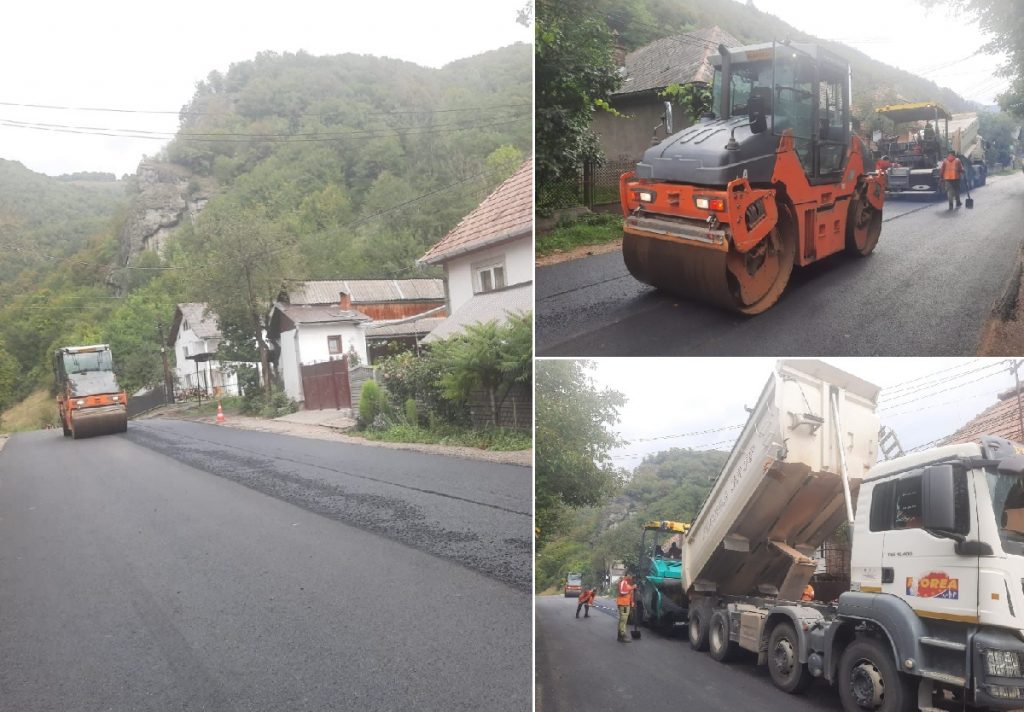 S-a mai turnat asfalt pe un mic tronson al DN75 ne anunță DRDP Cluj
