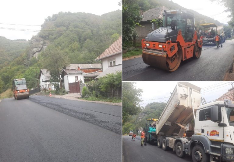 S-a mai turnat asfalt pe un mic tronson al DN75 ne anunță DRDP Cluj