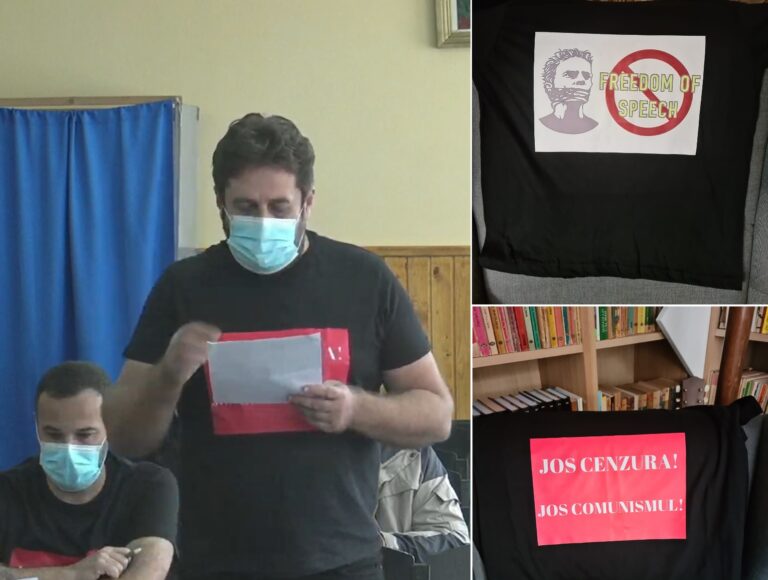 Protest în ședința Consiliului Local Brad! Raul Matei: Jos cenzura!