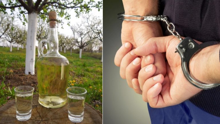 Un bărbat din Zlatna a fost reținut după ar fi furat 35 de litri de ȚUICĂ