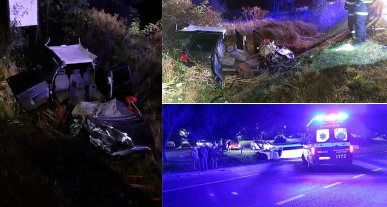 O limuzină de nunți a fost implicată într-un accident pe DN1 E60, între Gilău și Căpușu Mare: 5 răniți au fost transportați la spital!