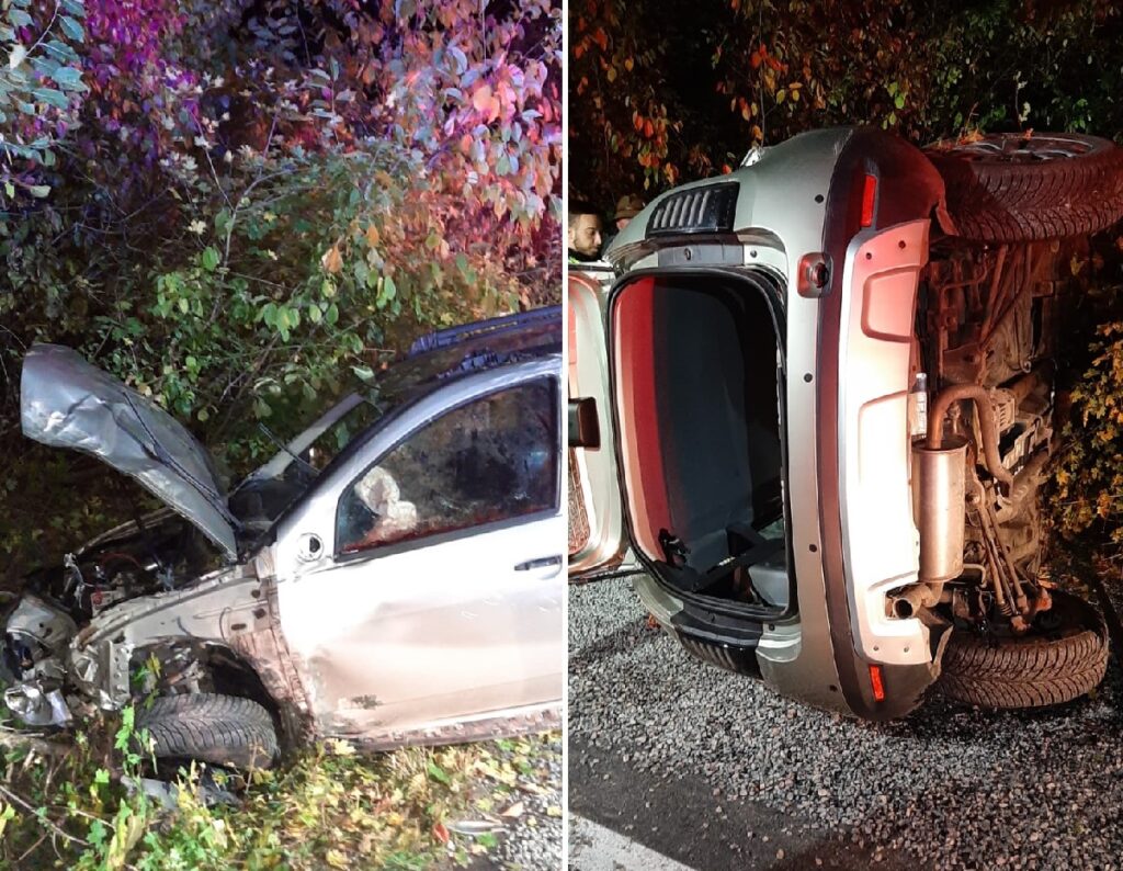 Accident în zona Huedin, între Șaula și Jebucu: O victimă de 35 de ani încarcerată a fost extrasă!