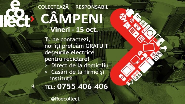 Campanie colectare deșeuri de echipamente electrice și electronice în Câmpeni