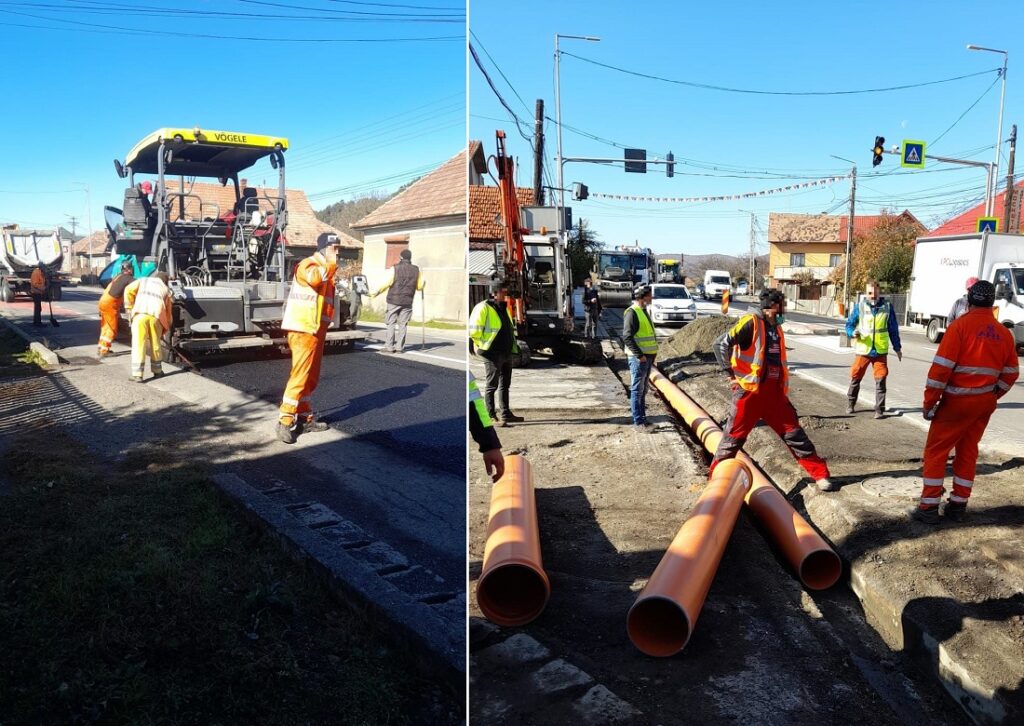 DRDP Cluj a efectuat mai multe lucrări pe DN1 E60 în Gilău și pe DN 1R – Transursoaia