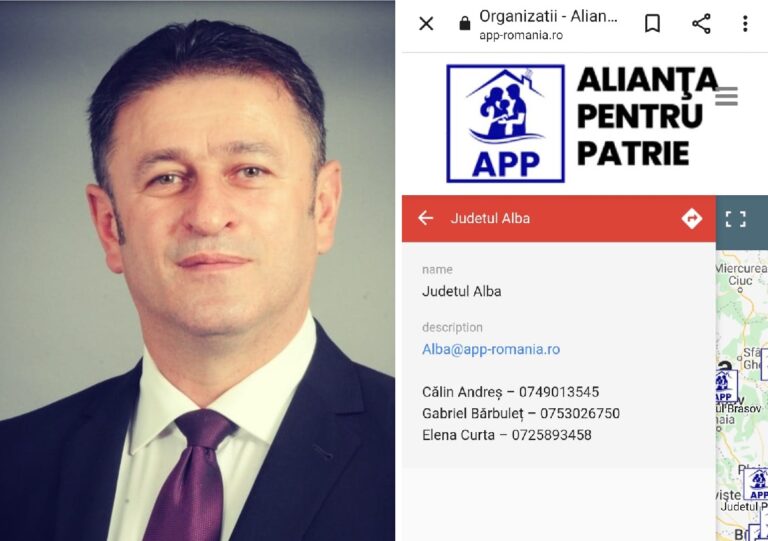 Ioan Călin Andreș, fostul primar din Câmpeni, apare pe site-ul partidului lui Dragnea, Alianța pentru Patrie
