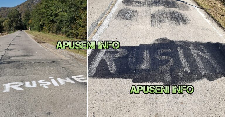 Nici măcar RUȘINEA scrisă pe DN75 nu-s capabili să o șteargă drumarii de la DRDP Cluj, darămite să reabiliteze DN75…