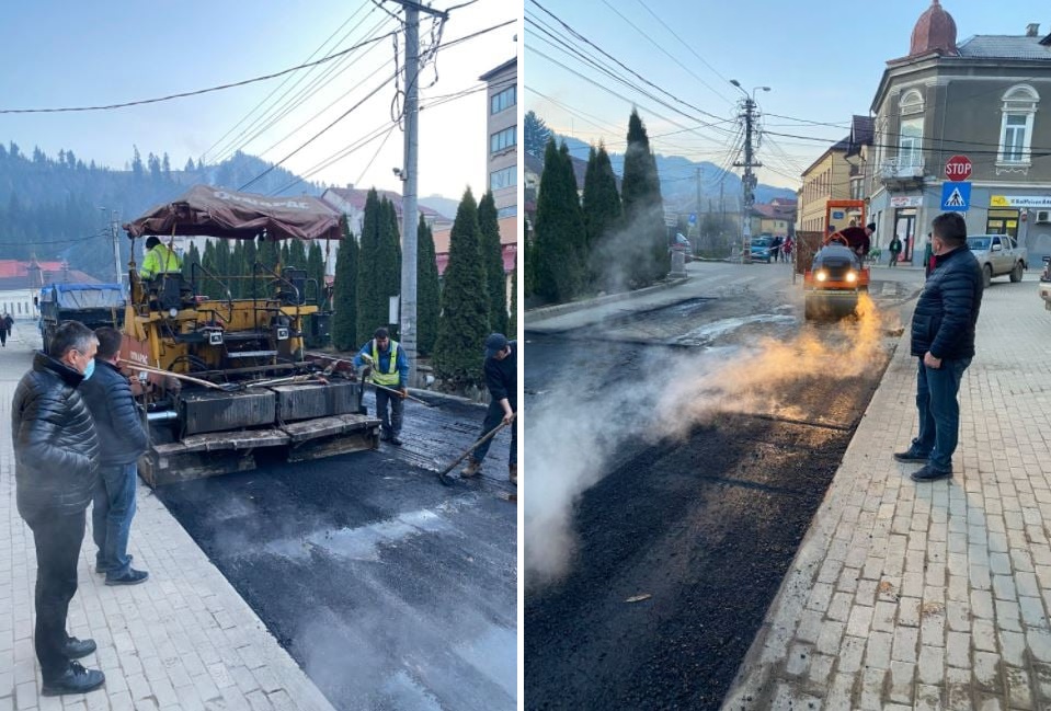 S-a început asfaltarea străzii Revoluției 1848 din Câmpeni