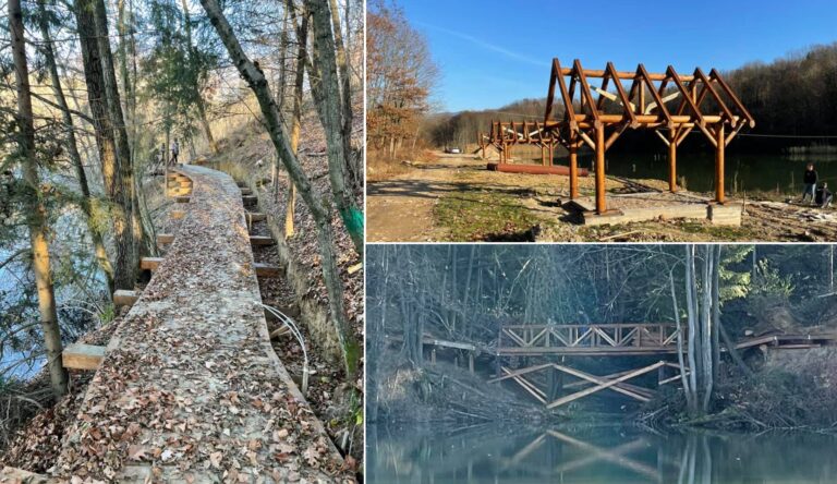 Lucrările la zona de agrement Lac Ștei continuă