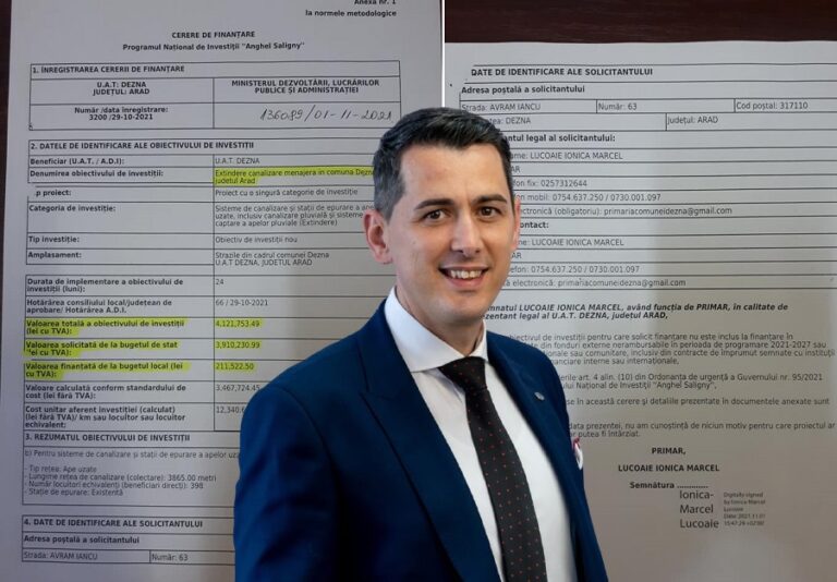 Ionică Lucoaie, primarul din Dezna: Au fost depuse 2 proiecte majore prin Programul Național de Investiții „Anghel Saligny”