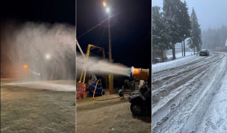 (VIDEO) Ninge ca-n povești în Arieșeni-Vârtop: S-a dat drumul la Pârtia Vârtop II din Arieșeni!